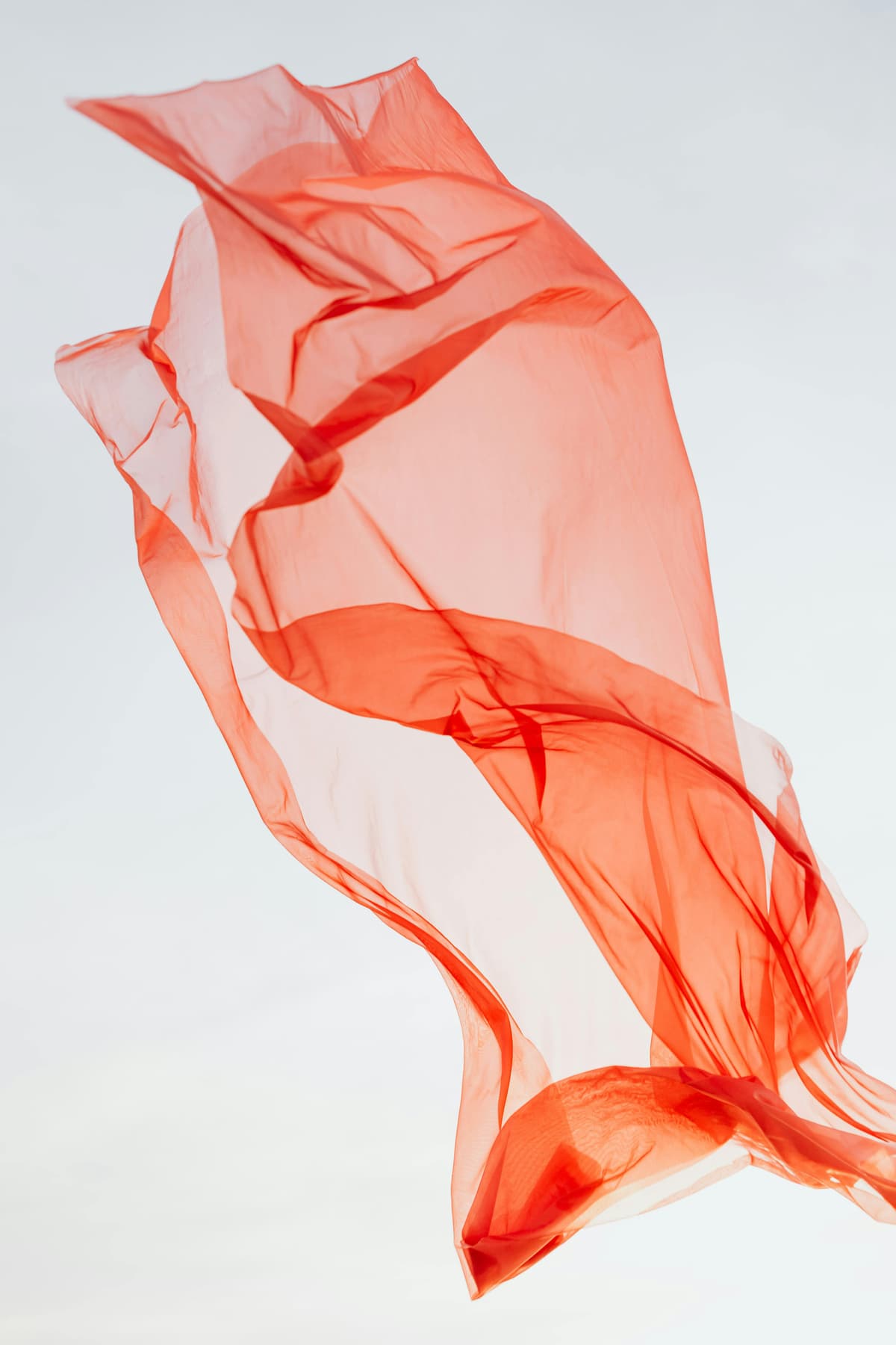 One-of-a-kind red coloured bridal veil