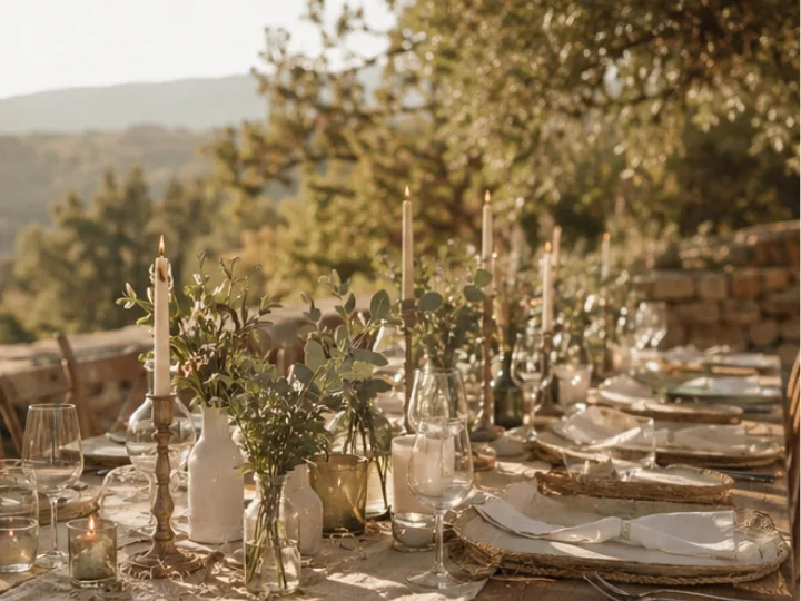 Nothing is overlooked at the wedding guests' dining table, thanks to the wedding planner who ensures everything runs smoothly.