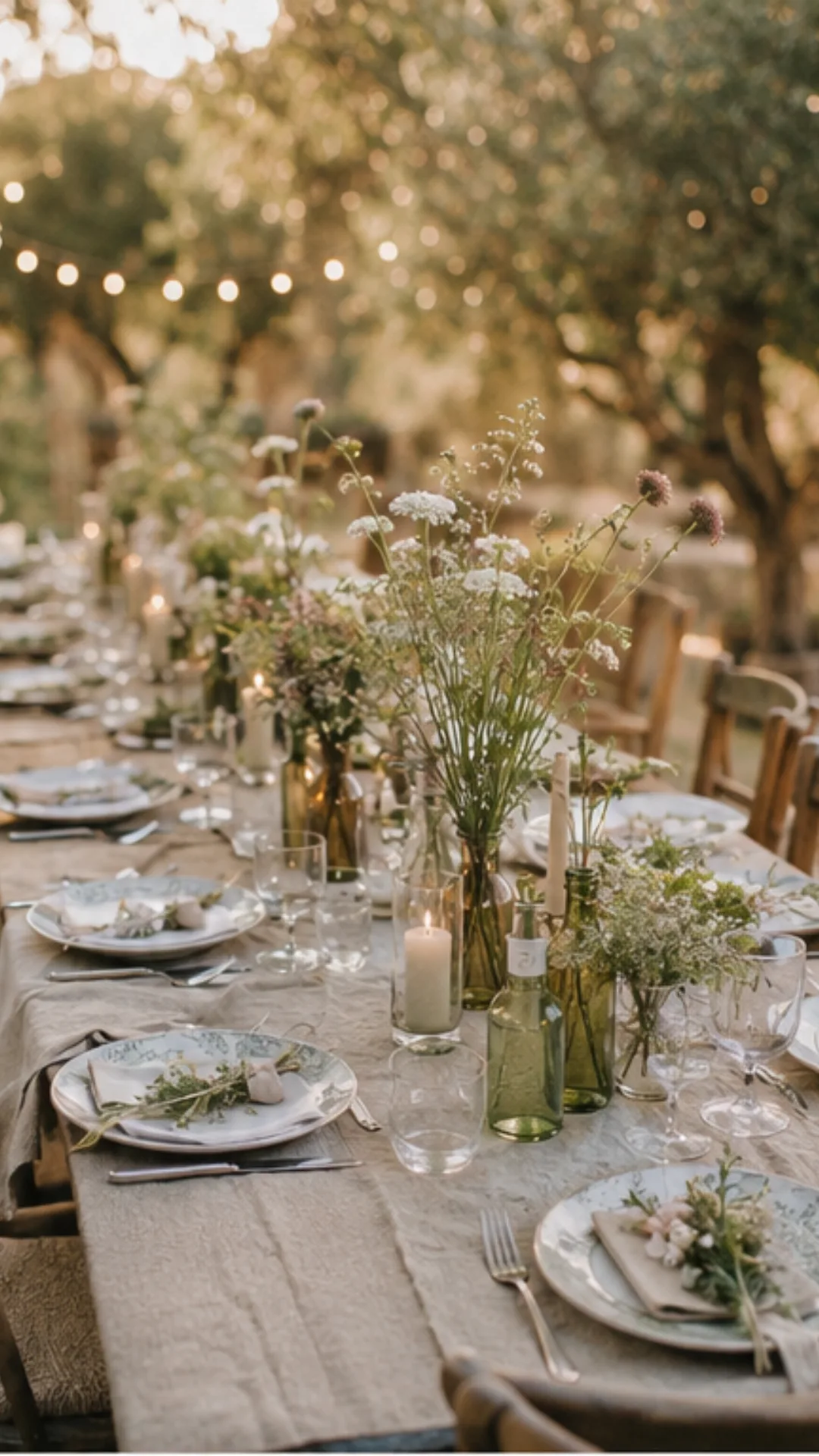 table banquet de mariage décoration matières nobles assiettes vintage location contenants recyclés